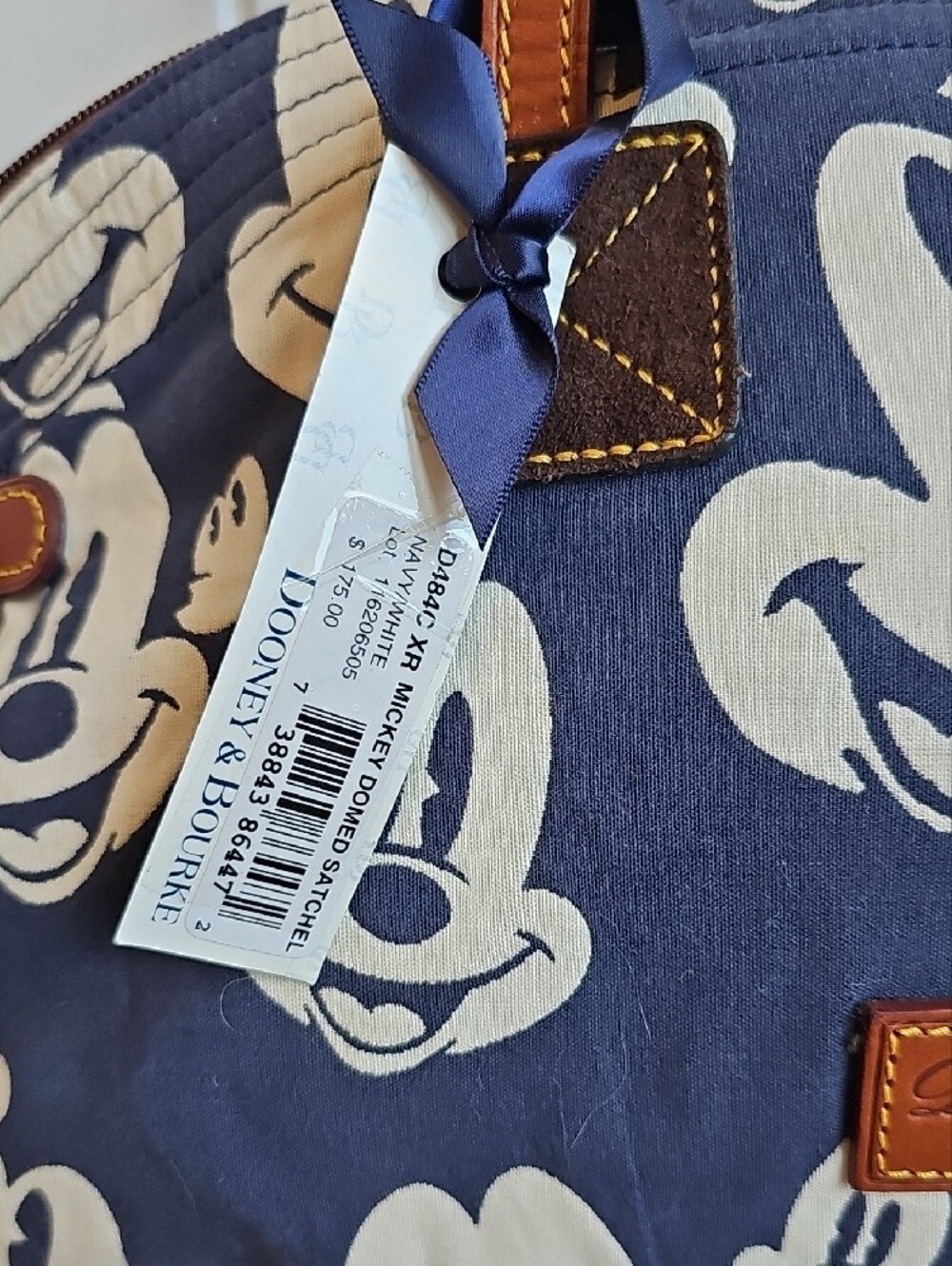 NWT Rare 2010 Disney Parks x Dooney & Bourke "Classic Mickey Faces" Satchel Bag - Picture 7 of 11
